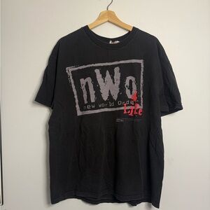 1998 nWo New World Order Graphic Tee - Black with Red Accent